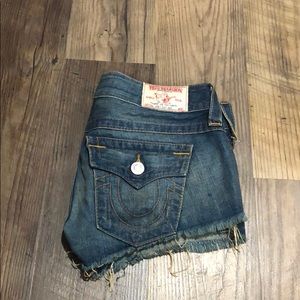 True Religion Joey Cut-Off Shorts